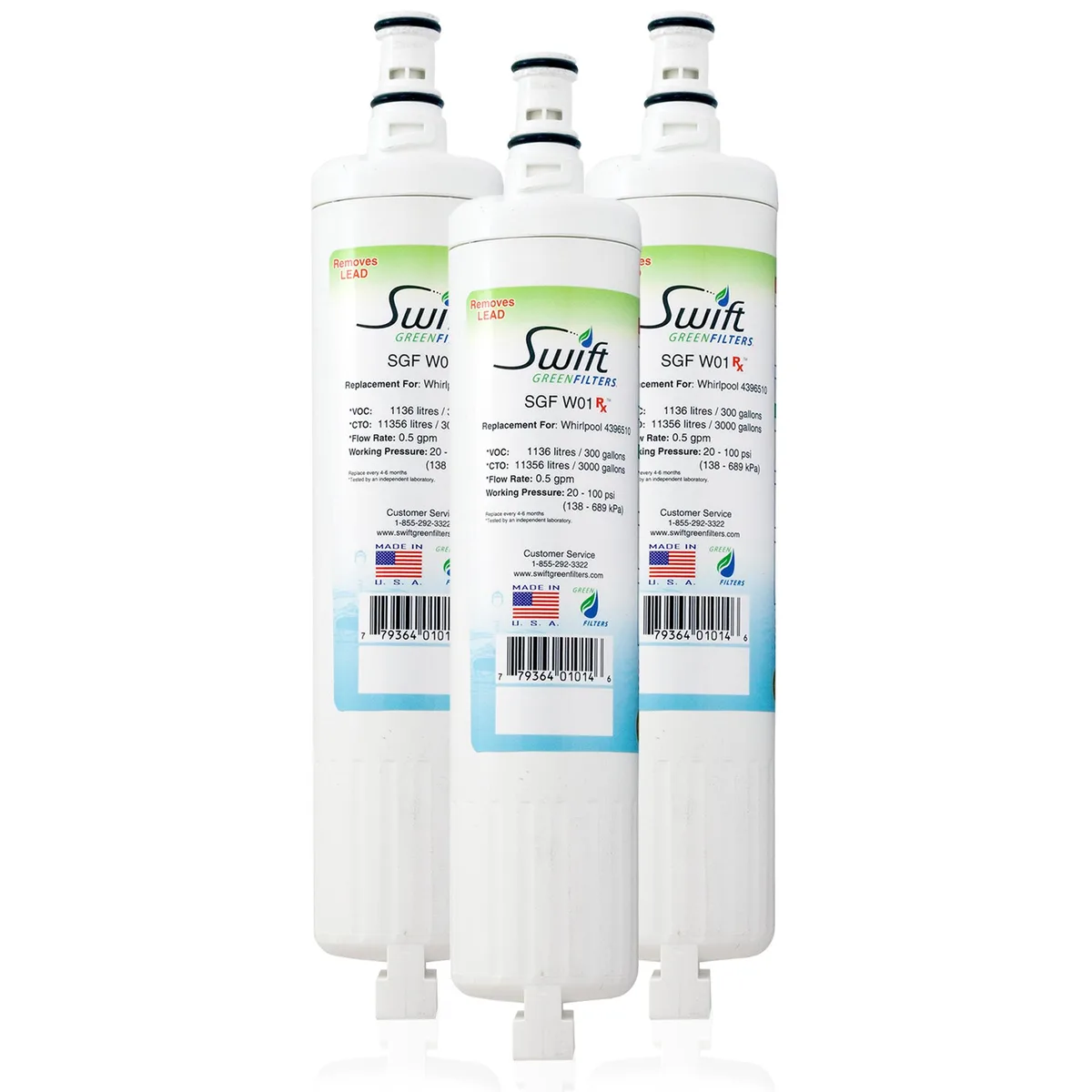 Swift Green Swift Green SGF-W01 water filtration 3-pack 4396508 4396510 EDR5RXD1 — product photo