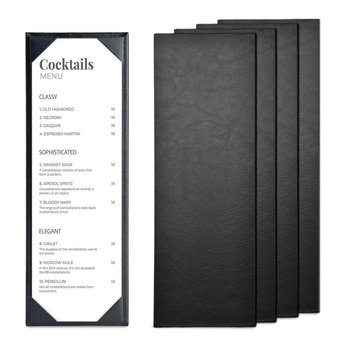 Yescom USA, Inc. Yescom USA, Inc. 26MNC032-414P1-06-5 Menu Cover Accessory 4.25x14" 5 Pack — product photo