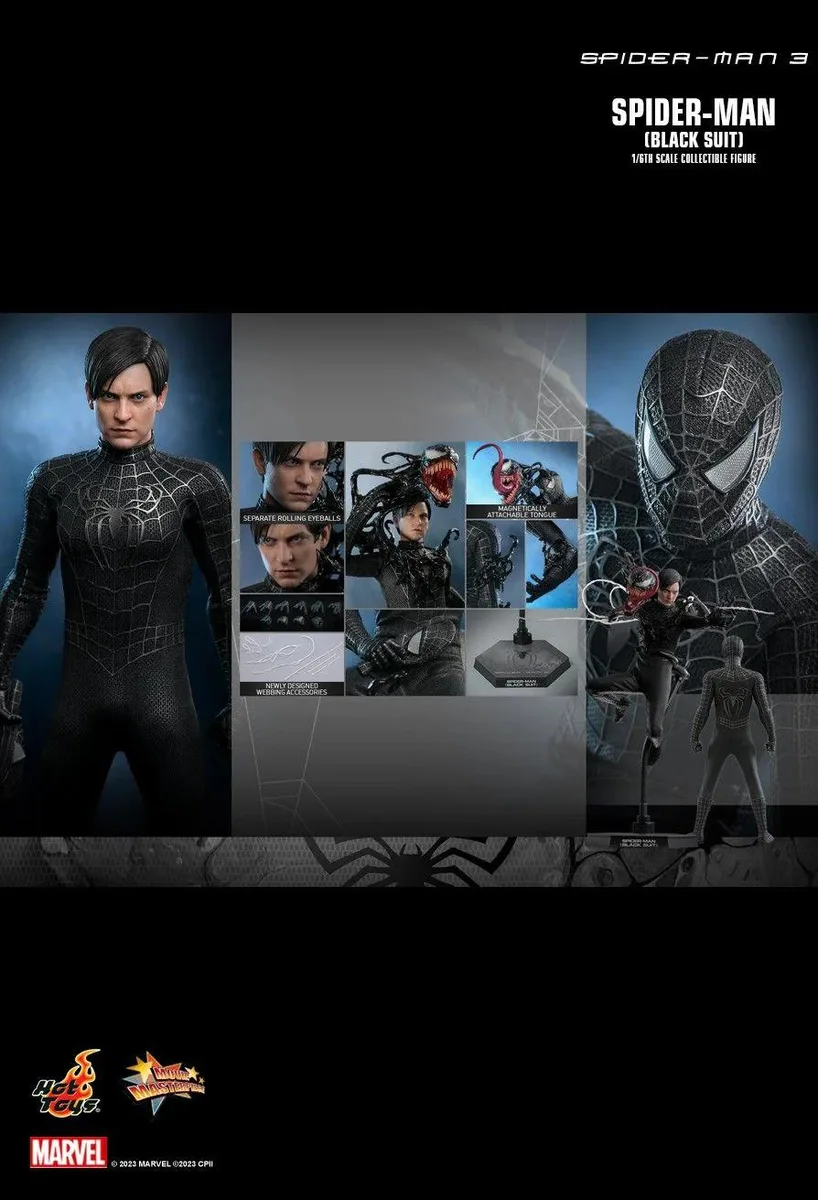 Hot Toys Hot Toys MMS727 Spider-Man 3 Black Suit Standard Version action figure — product photo