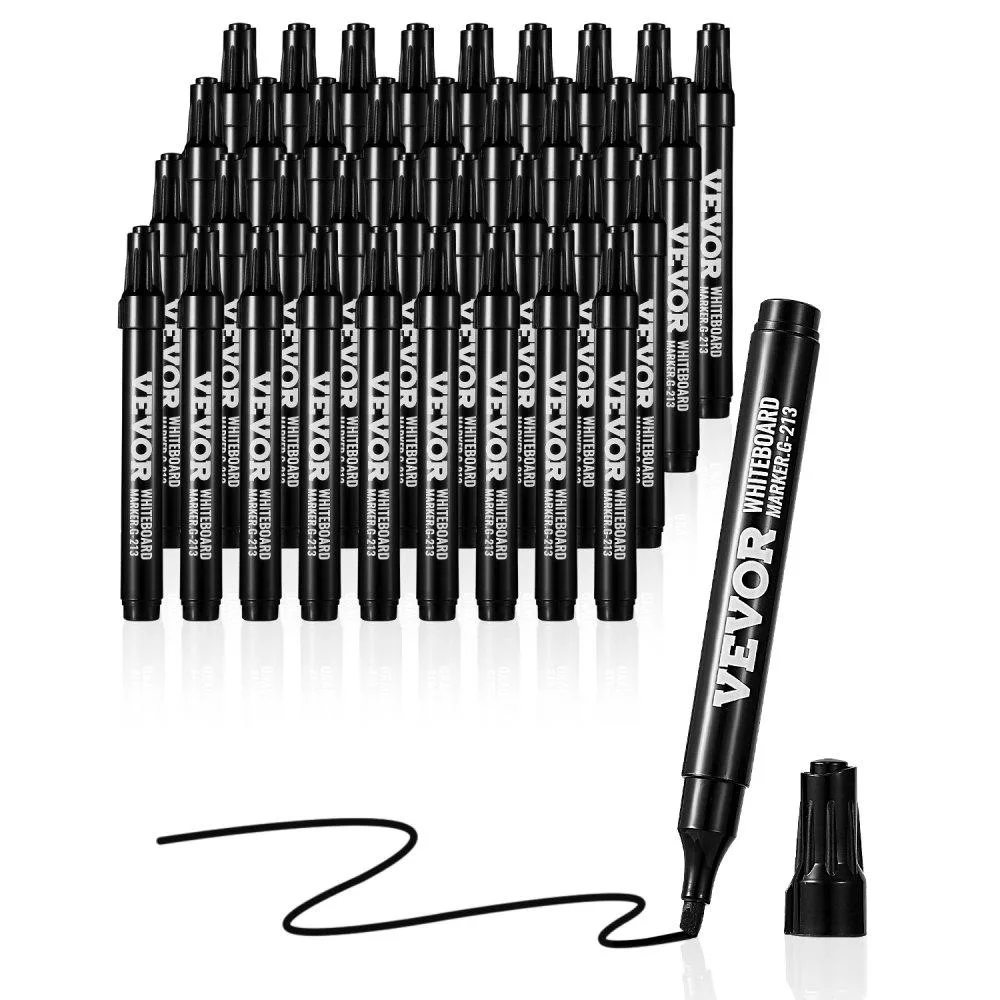 VEVOR VEVOR G-213 Dry Erase Markers, 36 Pack, Chisel Tip, Black — product photo