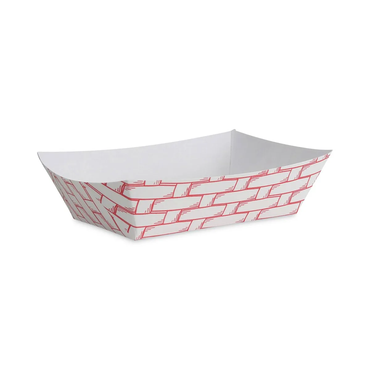 Boardwalk Boardwalk Paper Food Baskets 2 lb Red/White 1000/Carton BWK30LAG200 — product photo