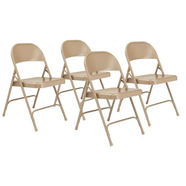 National Public Seating National Public Seating 51 All-Steel Folding Chair Beige 4/Carton office furniture — product photo