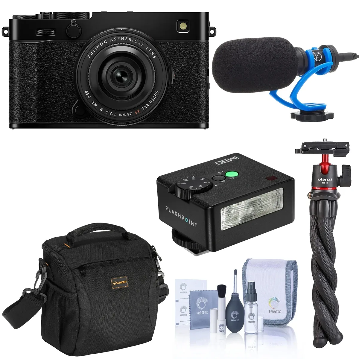 FUJIFILM FUJIFILM X-E5 40.2MP Compact Mirrorless Camera with XF 23mm f/2.8 R WR Lens Black Bundle — product photo
