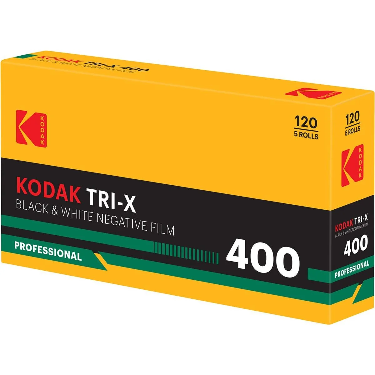 Kodak Kodak Professional Tri-X 400 120 B&amp;W Negative Film 5-Pack Retro Packaging — product photo