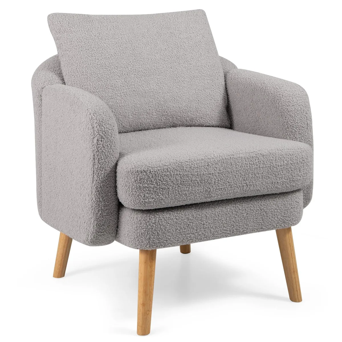 SlickBlue SlickBlue Sherpa Accent Chair Grey 28.5" x 27.5" x 27.5 — product photo