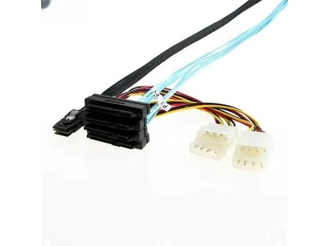 Fervit Fervit Mini SAS SFF8087 to 4Port SFF8482 Breakout Cable with Power Supply 50CM — product photo