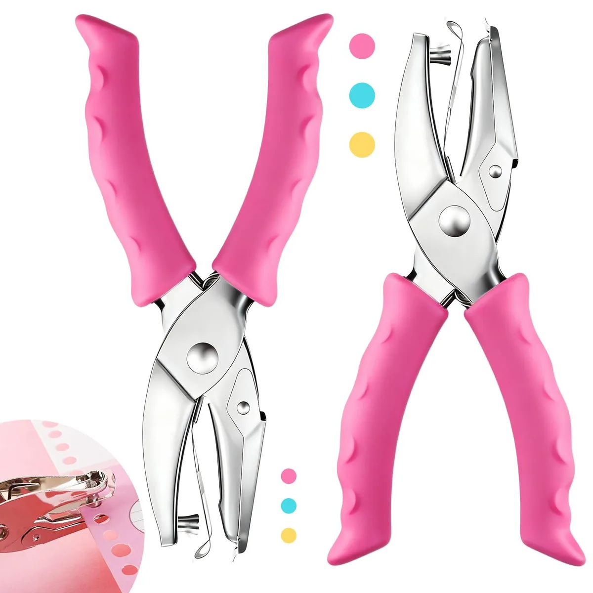  Cricut fafafa888 general craft 2 pc 1/4" 1/8" hole punch fuchsia — product photo