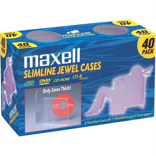 maxell maxell 190074 CD-365 slimline jewel case dvd accessory — product photo