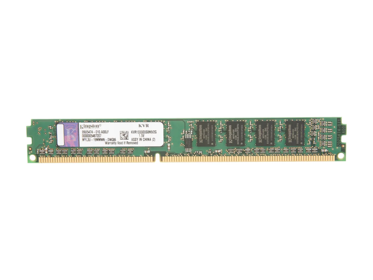 Kingston Technology Corp. Kingston Technology Corp. KVR1333D3S8N9/2G 2GB DDR3 1333 desktop RAM — product photo