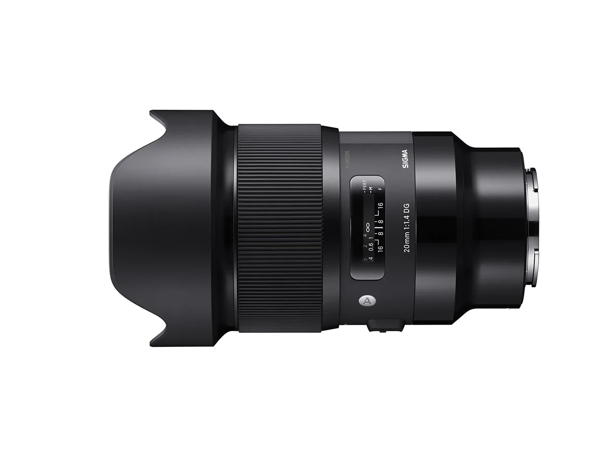 SIGMA SIGMA 20mm F1.4 Art DG HSM Sony E camera lens — product photo