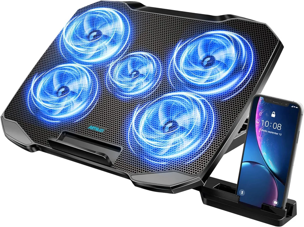 Luisport Luisport Laptop Cooling Pad 12-15.6 Inch 5 Fans Adjustable Black accessory — product photo