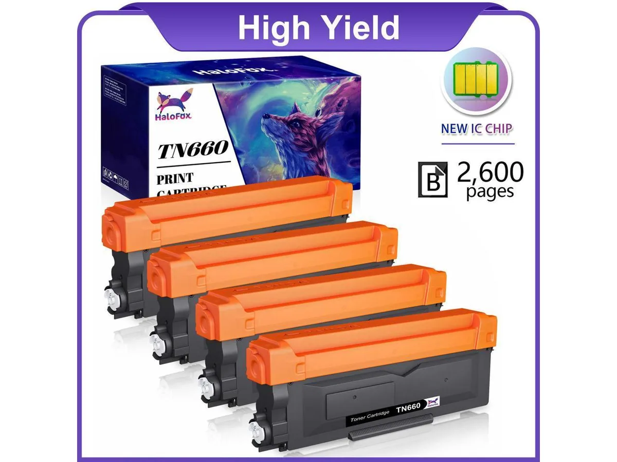 V4ink V4ink TN660 Black Toner Cartridge 4-Pack 2600 Pages — product photo