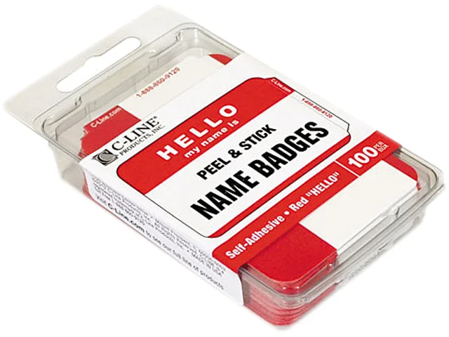 C-Line C-Line 92234 Name Badges Red 100 — product photo