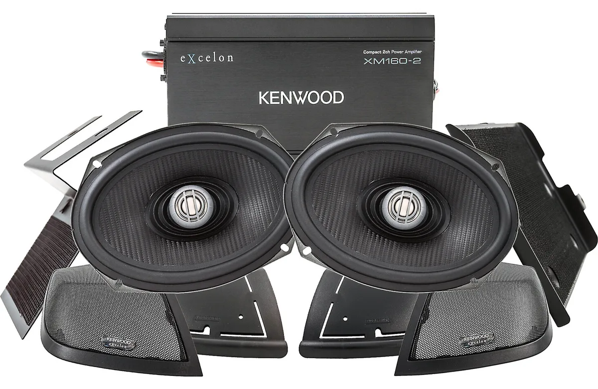 KENWOOD Kenwood P-HD2R Rear Audio Kit 2014-up Harley 2-Channel Amp 6x9 Speakers — product photo