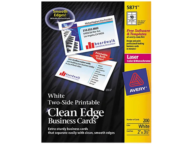 Avery Avery 5874 Clean Edge Business Cards 1000 Pack — product photo