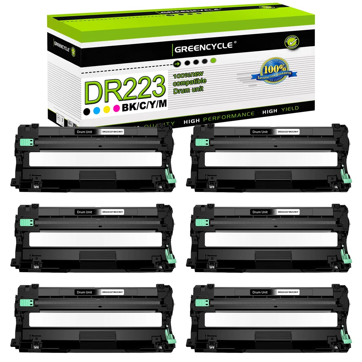 GREENCYCLE GREENCYCLE DR223CL 6 Pack Drum Unit 4 Colors 18000 Pages — product photo