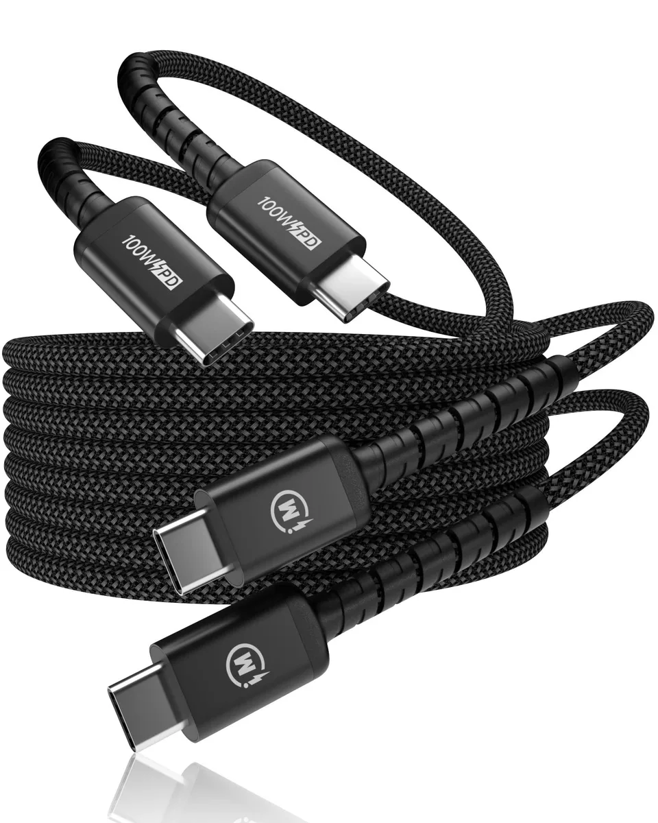  imuto D01-D5CC-2P-100W USB-C cable 6.6 ft 2-pack 100W black — product photo