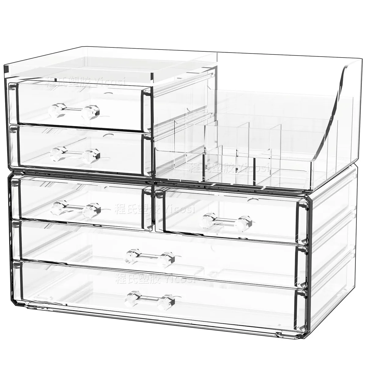  Decolav Clear--6804 Bath Storage 14.33in W x 12.83in H x 9.06in D — product photo