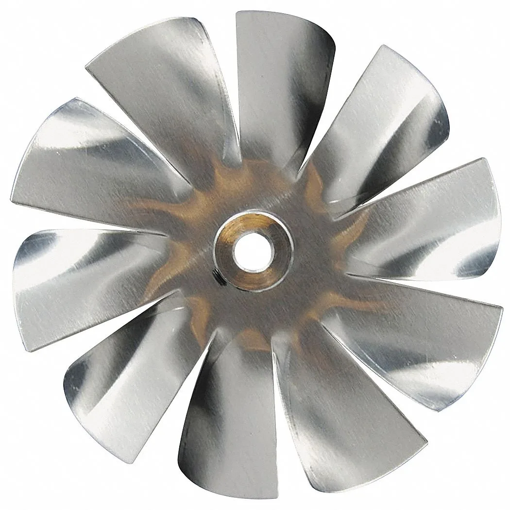 Small 3-inch aluminum propeller with ten blades and 30-degree pitch
