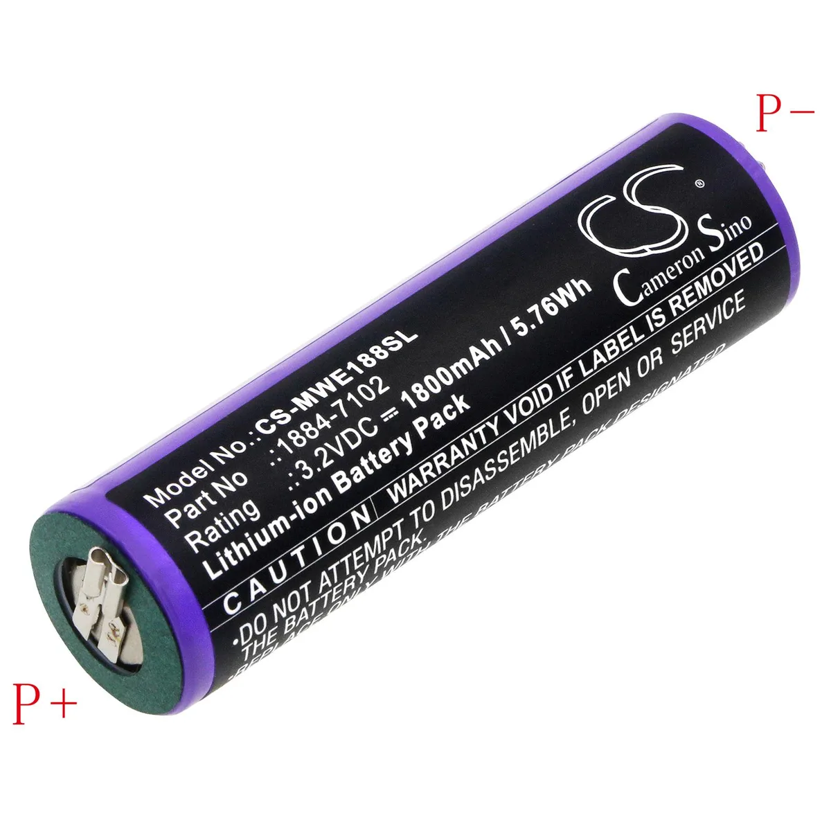 Cameron &amp; Co Cameron &amp; Co DS-CS-MWE188SL Battery 1.8 Ah 3.2V 1800mAh Black — product photo