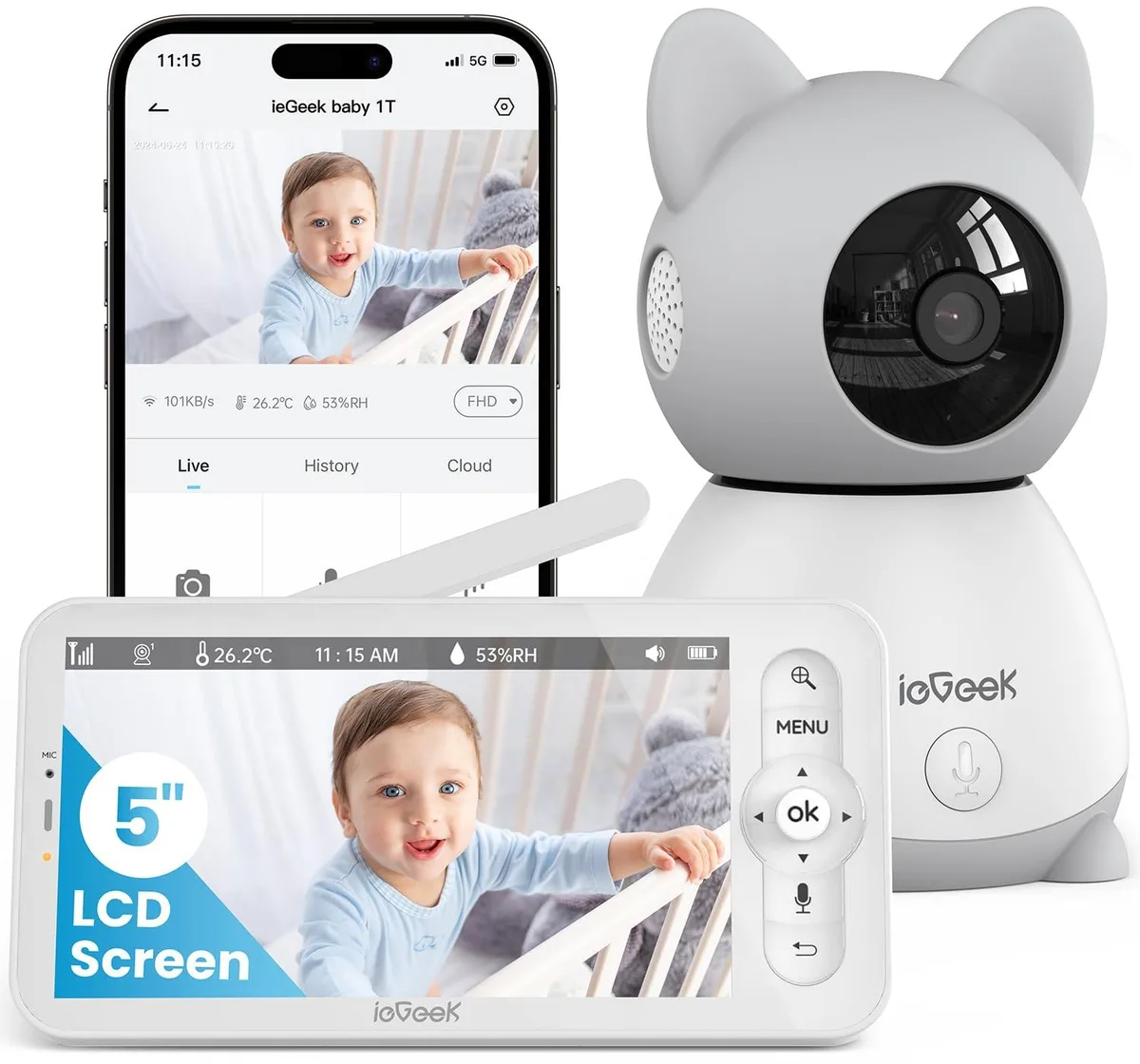 ieGeek ieGeek BM0044GYUSIG network camera Gray — product photo
