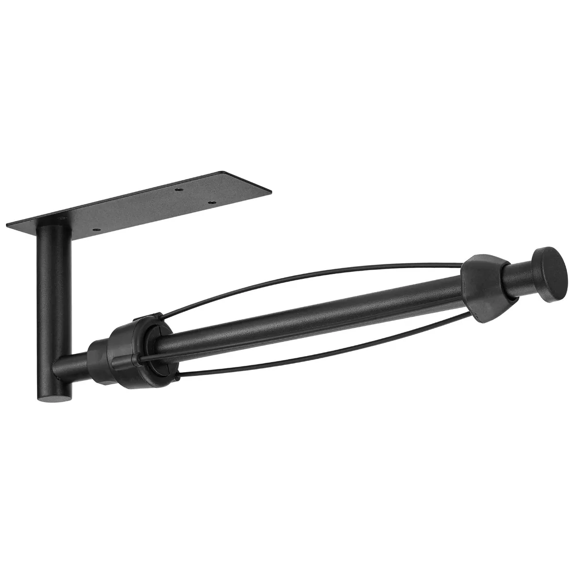 Black stainless steel 13 inch paper towel holder with self-adhesive bar