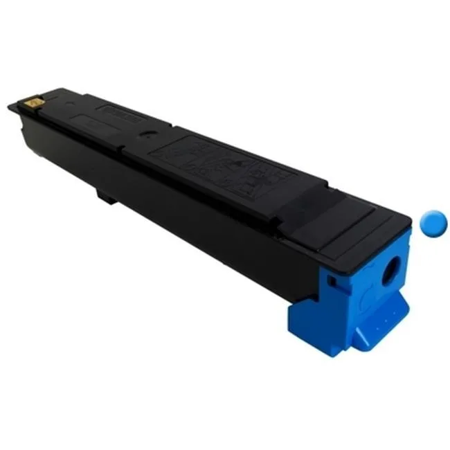 Rectangular cyan toner cartridge with Kyocera branding