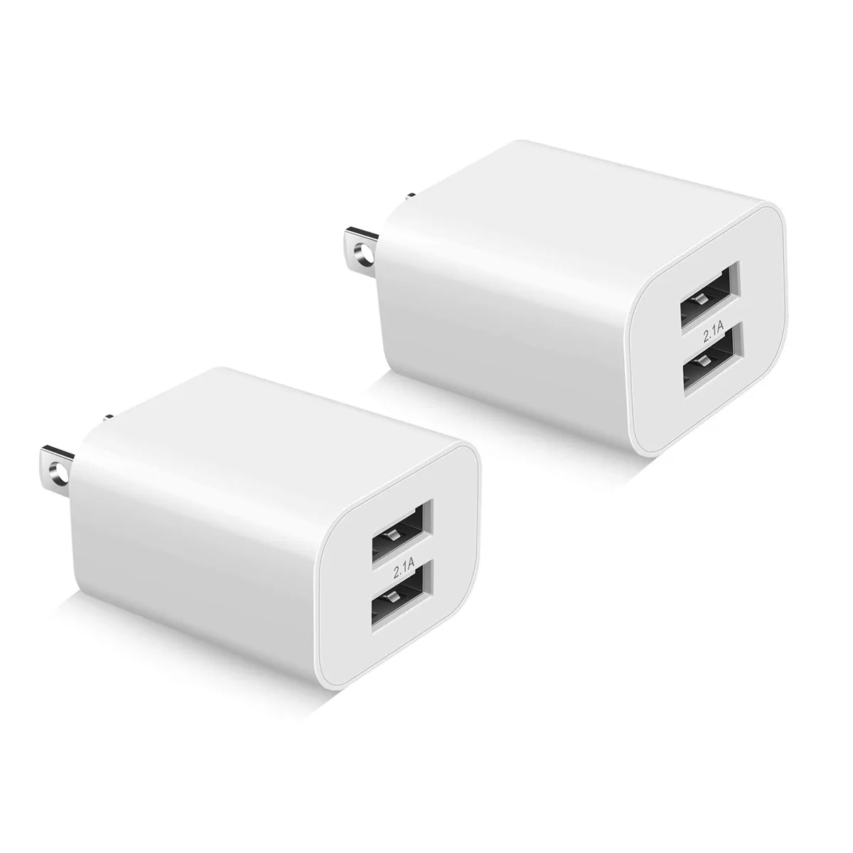 BSTOEM ZYH-J45 2-port USB charger 5 V 2.1 A 2-pack — product photo