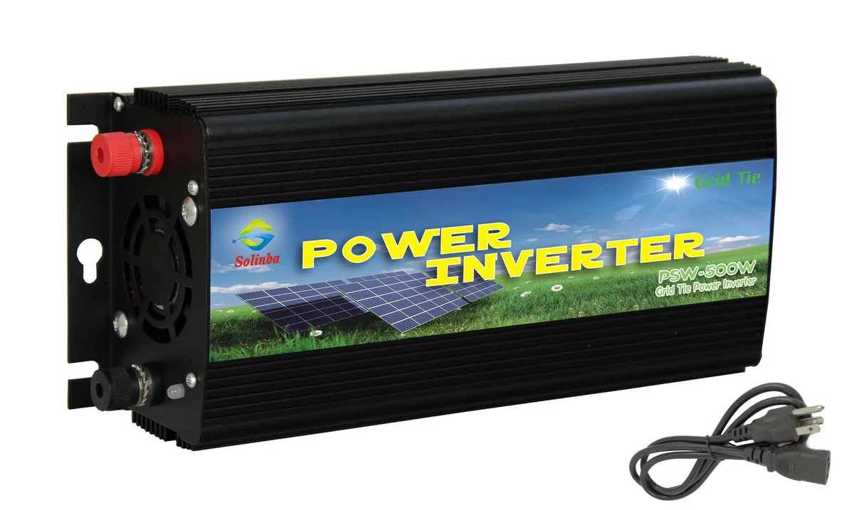 Solinba Inverter Solinba Inverter 500w Grid-Tie Pure Sine Wave DC 22-56v AC 90-130v USA Plug Black — product photo