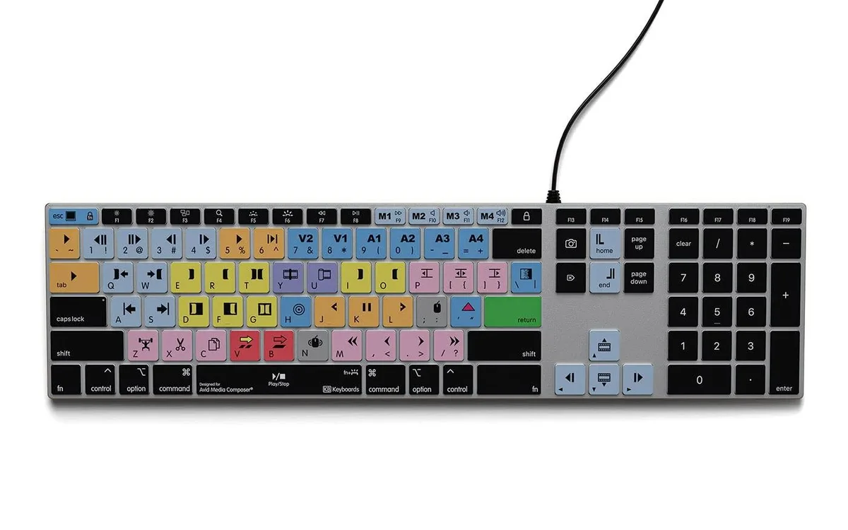 KB Covers KB Covers Avid Media Composer Backlit Aluminum Keyboard 2 in 1 Accessory — product photo