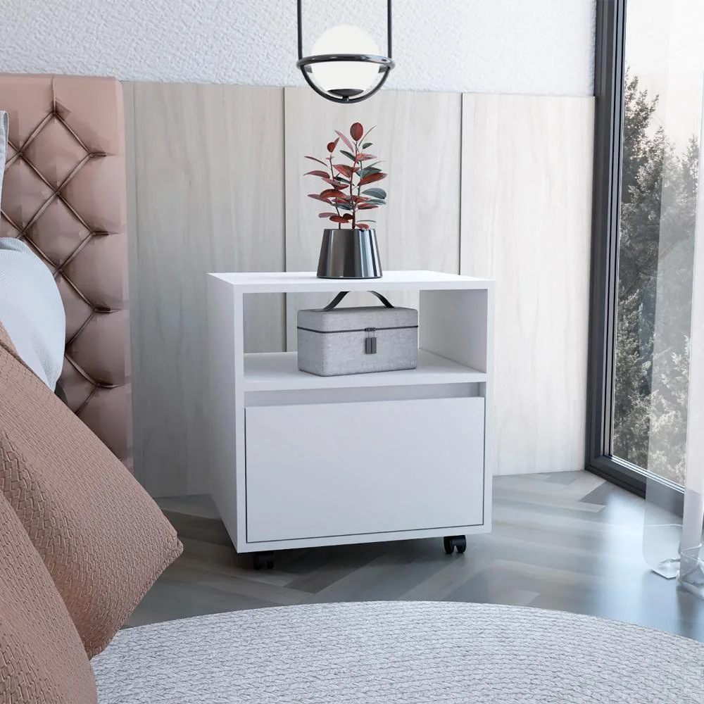 tuphen tuphen Austin Nightstand White Bedroom Set 18.9" W — product photo