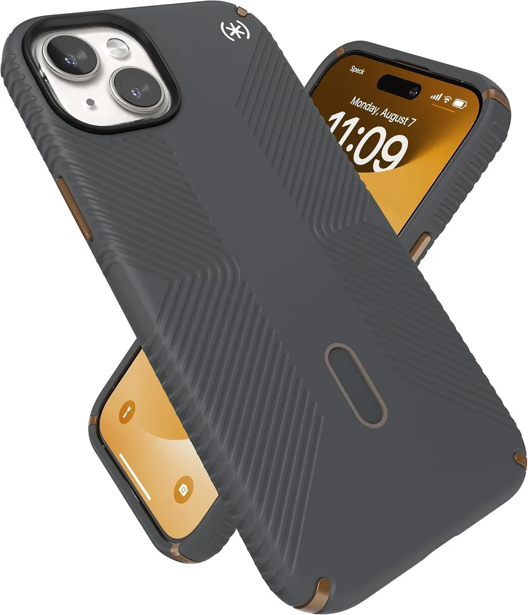Transcend Transcend iPhone 15 Plus & 14 Plus Case 6.7 Inch Presidio2 Grip Charcoal Grey/Cool Bronze/White — product photo