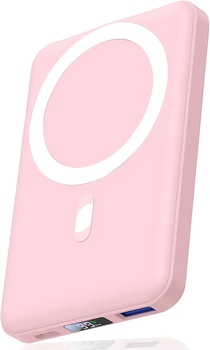 WOOJONG WOOJONG 10000mAh Magnetic Power Bank Pink — product photo