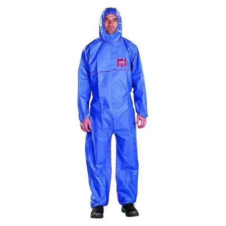 ANSELL ANSELL AlphaTec 1500 Plus Hooded Coverall 4XL Navy FR SMMS 25 pack — product photo