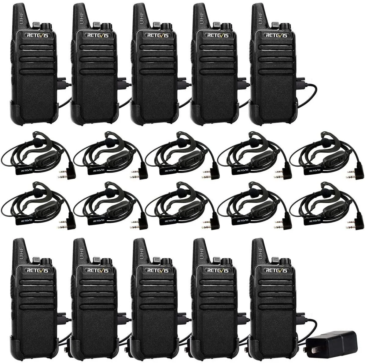 Retevis Retevis RT22 two-way radio 10-pack with earpieces — product photo