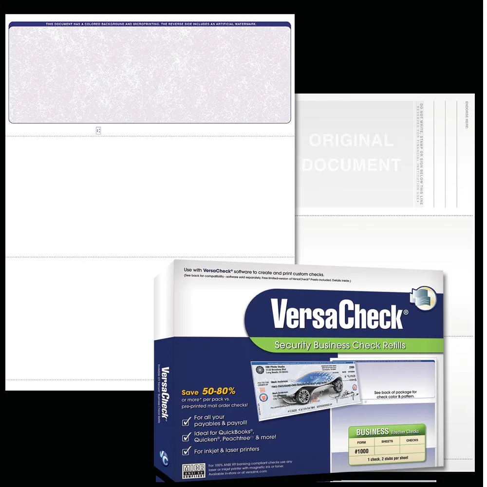 VersaCheck VersaCheck Form 1000 Classic Blue Check Writer 250 Sheets — product photo