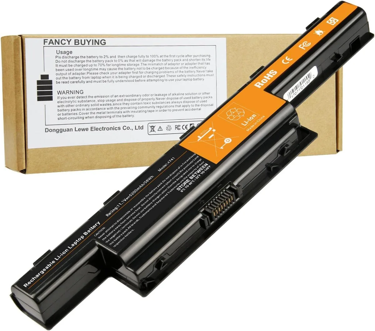 PISKEKAT PISKEKAT 4741 6-cell 5200mAh 11.1V laptop battery — product photo