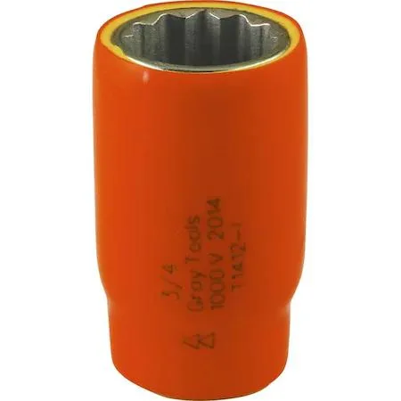 Gray Tools insulated socket with orange and yellow safety layers