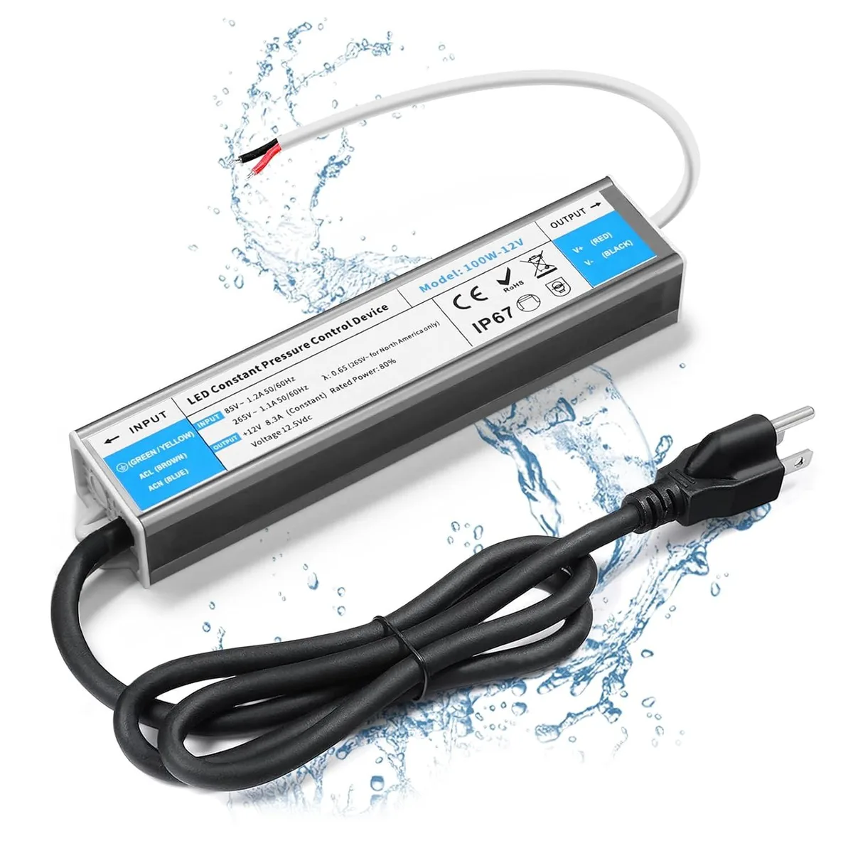 BASEUS BASEUS 100W IP67 AC-DC Adapter 12V 8.3A 85-265V — product photo