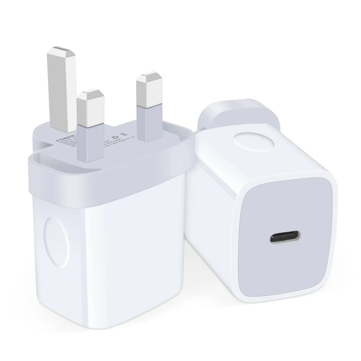  VIFIGEN PT-WC-20-PD 20W USB C UK Plug Charger Grey 2-Pack — product photo