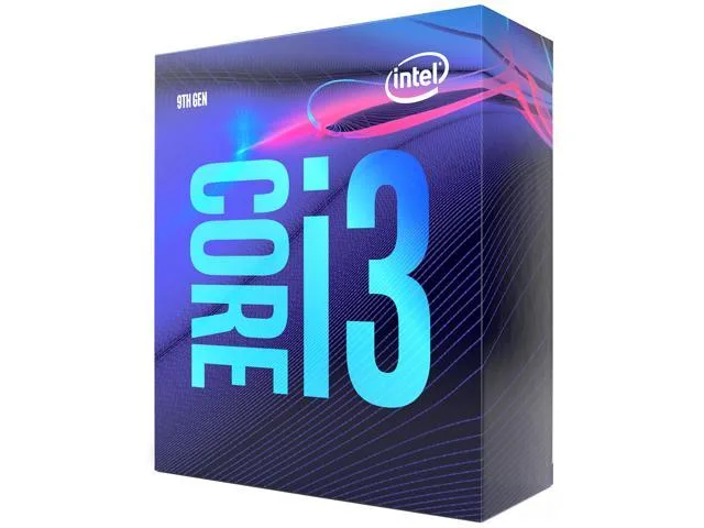 Intel Core i3-9300 desktop CPU silver heatspreader with gold contact pads