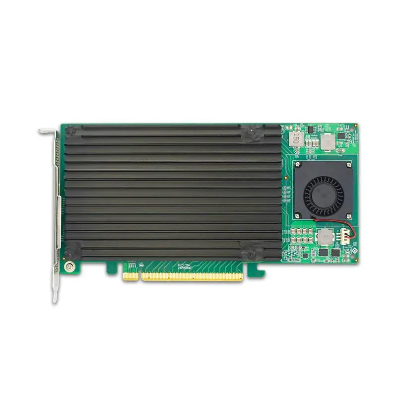 eshinreal eshinreal Quad PCIe 3.0 x16 to M.2 NVMe Adapter PLX8747 Low-Profile — product photo