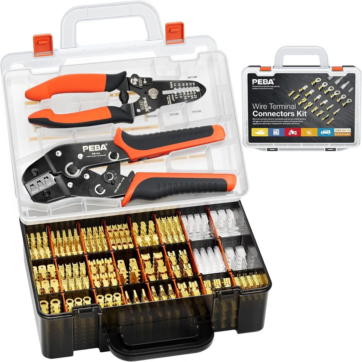 BFKK BFKK Crimping Tool Kit 24-14 AWG Open Terminal 2.8mm 3.5mm 3.9mm 4.8mm 6.3mm — product photo