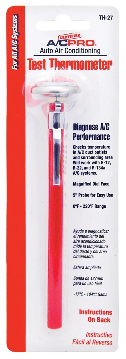  InterDynamics A/C Pro Car Air Conditioner Test Thermometer White — product photo