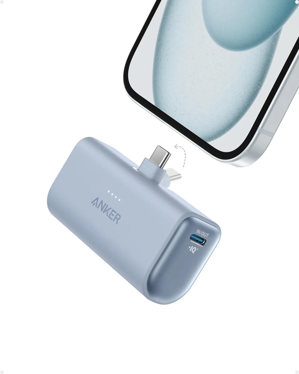  Anker Nano Power Bank A1653 5000mAh 22.5W Ice Lake Blue — product photo