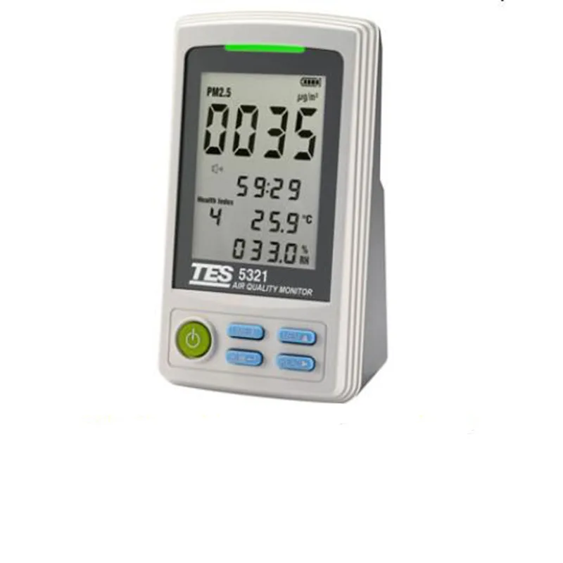 TES Electrical Electronic Corp. TES Electrical Electronic Corp. 5321 PM2.5 Air Quality Monitor 0-500mg/m3 — product photo