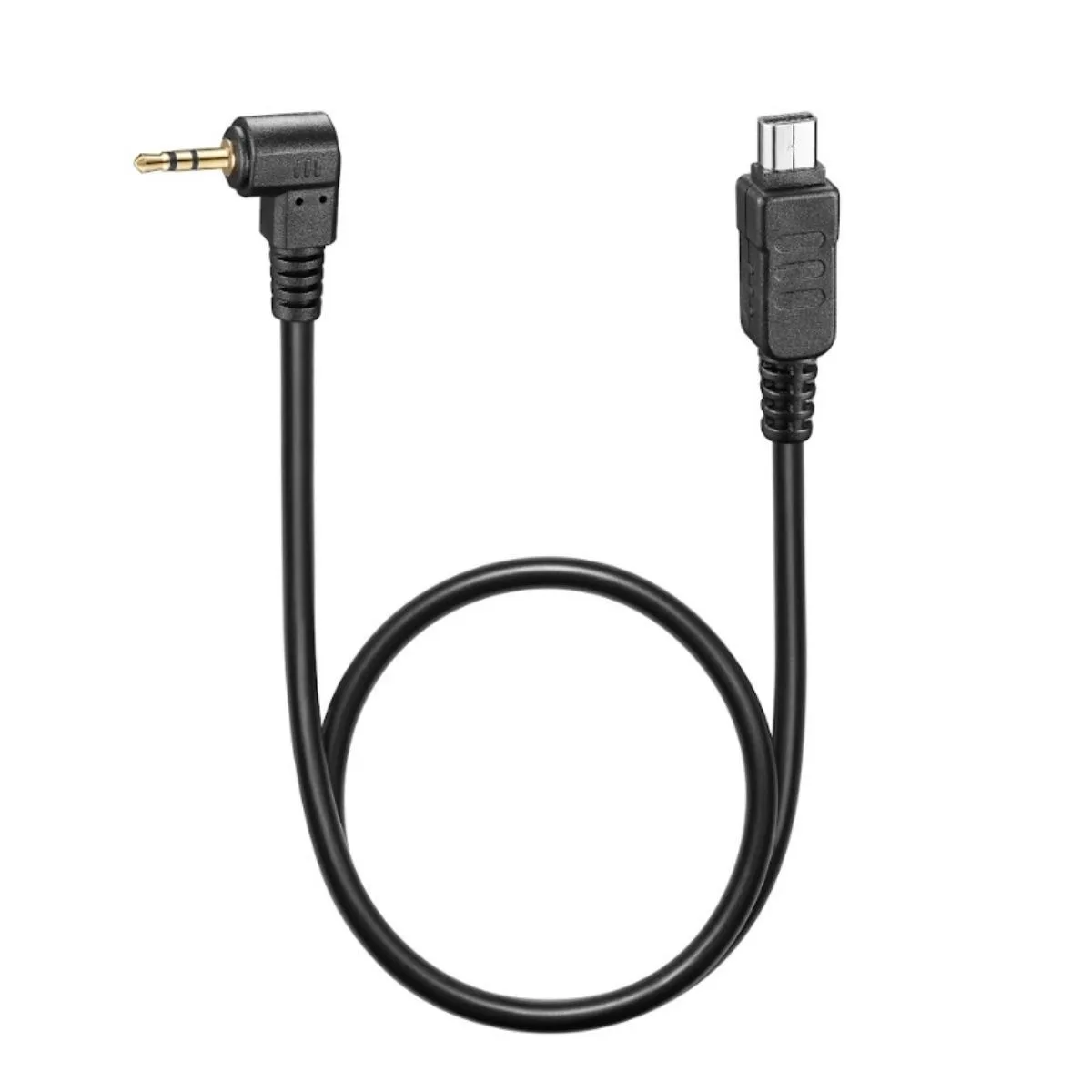 Coiled cable with straight plug and rectangular remote unit