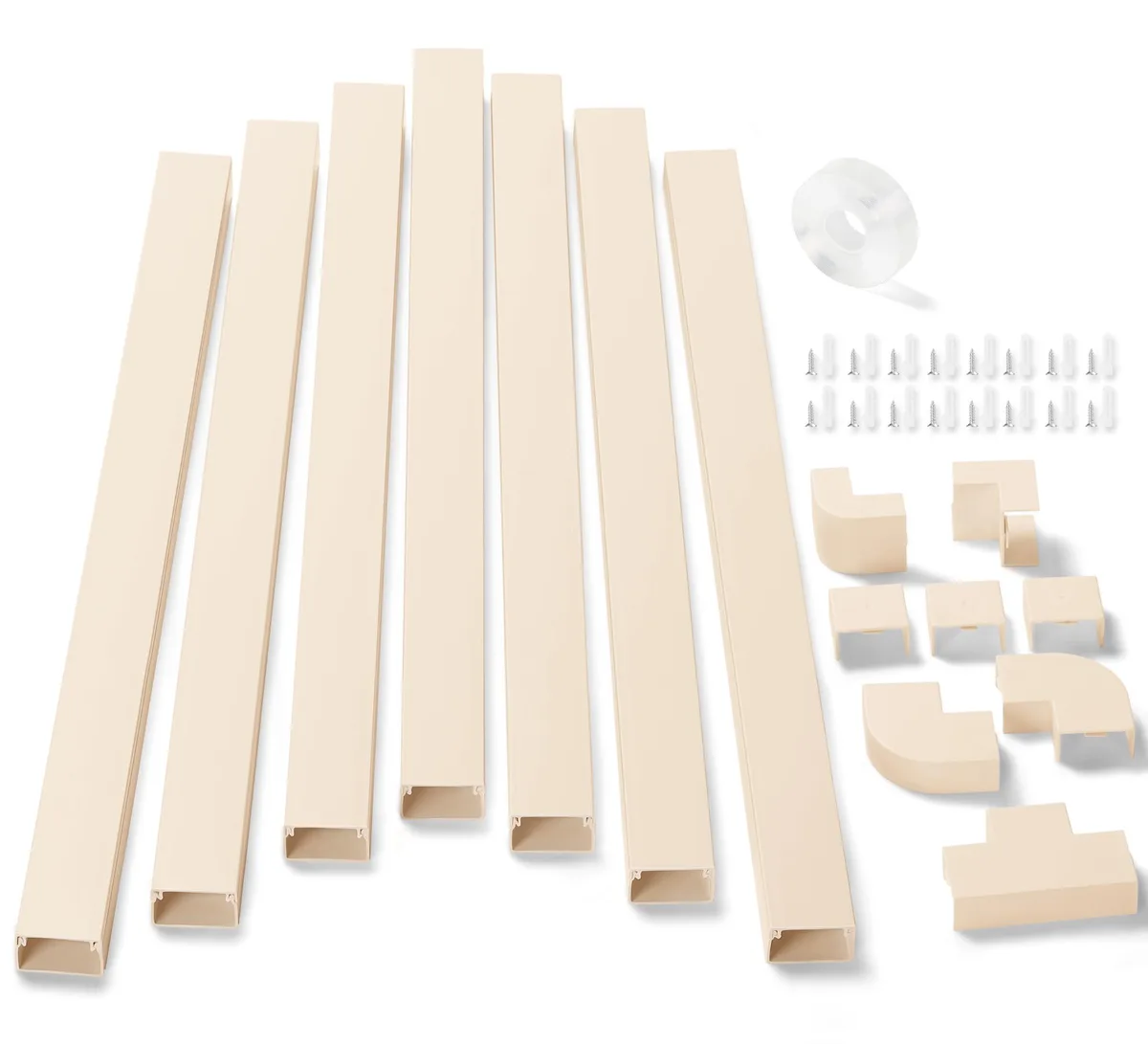  ZhiYo Cord Hider Kit 126in Beige 8x15.7in W1.18in H0.67in — product photo