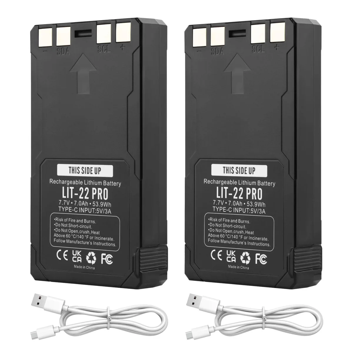 ANTIEE LIT-22 Pro 2-pack 7000mAh Li-ion battery for Spypoint Flex trail cameras — product photo