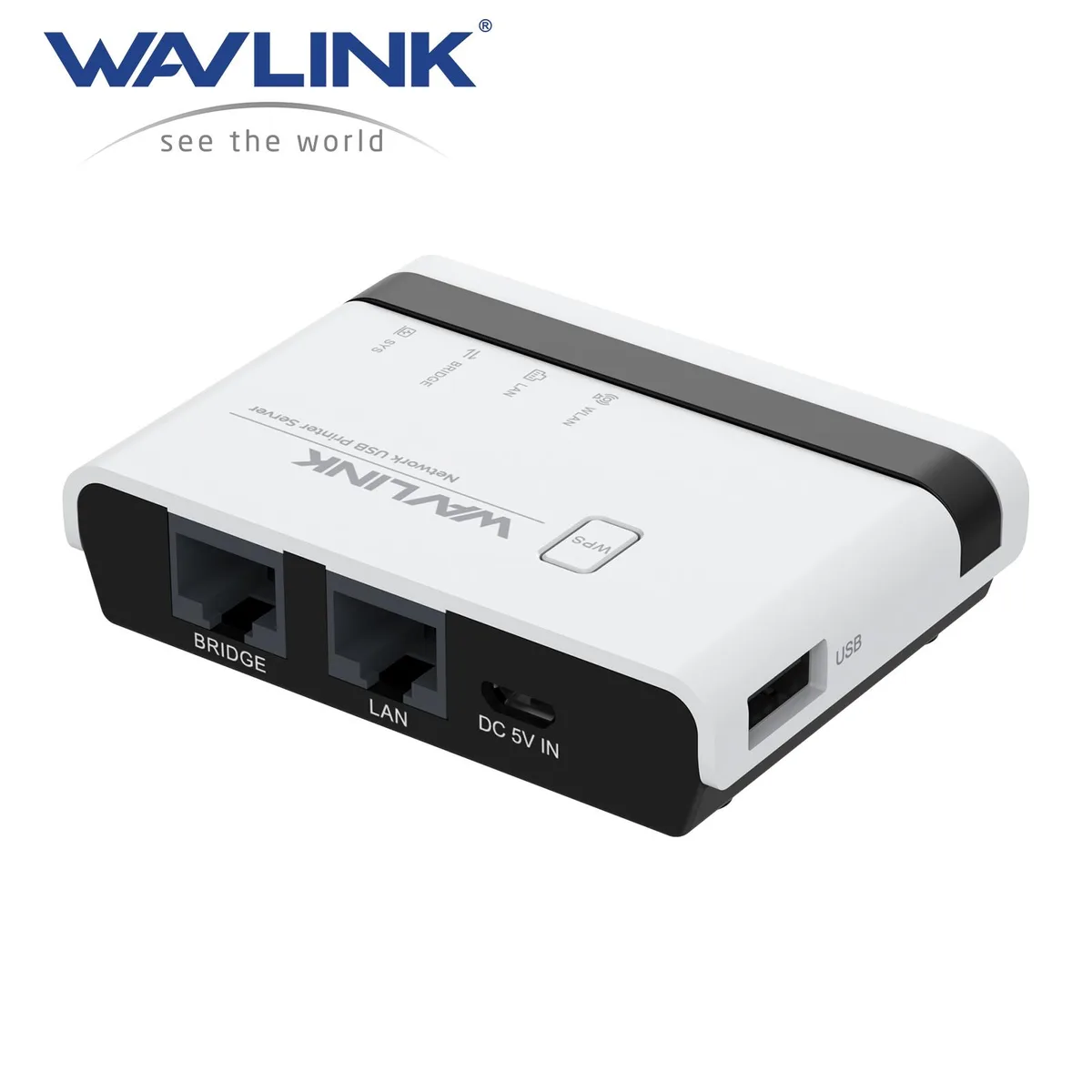 Wavlink Wavlink WL-NU516U1 network print server 10/100Mbps USB 2.0 480Mbps 2.4GHz — product photo